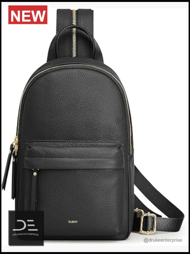 Genuine Leather Sling Crossbody Bag With Rfid Blocking